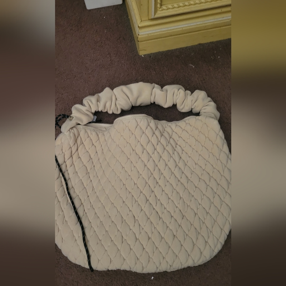 Elegant Cream Quilted Women's Bag Free People.